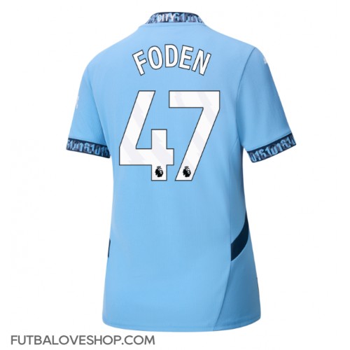 Dres Manchester City Phil Foden #47 Domáci pre Ženy 2024-25 Krátky Rukáv